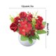 thumbnail image 3 of Ramo de Flores Artificiales Decorativas | Arreglo Floral Seco de Poliéster Rojo, Naranja, Rosa y Blanco con Tallo Flexible | Decoración de Mesa para Interiores, Hogar y Oficina con Base Estable y Pes, 3 of 6