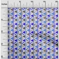 thumbnail image 2 of oneOone Georgette Viscose Medium Blue Fabric Geometric Sewing Fabric By The Yard Printed Diy Clothing Sewing Supplies 42 Inch Wide, 2 of 4