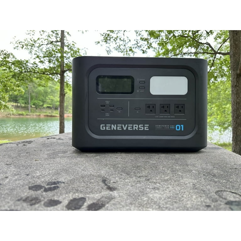 GENEVERSE 1210Wh LiFePO4 Portable Power Station, HomePower ONE PRO: 7  Outlets (3X 1200W AC Outlets). Quiet, Indoor-Safe Backup Battery Generator  For Home Devices, 2Hr Charge, 3,000+ Recharge Cycles - Walmart.com