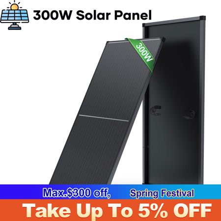 300W 12V/24V Watt Solar Panel Mono 12/24V Charging Camping Home Off-Grid RV Boat