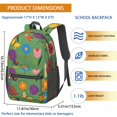 thumbnail image 3 of Pioneer Flower Floral Print Pattern 17" School Backpacks for Teens,Waterproof Oxford Fabric,S-Shape Padded Straps for School,Travel,Hiking,Camping, 3 of 5