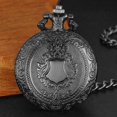 thumbnail image 3 of Reloj de bolsillo Realpoo de cuarzo para hombre con esfera de números arábigos y cadena, 3 of 8