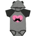 thumbnail image 3 of Inktastic Kawaii Mustache Heart Girls Baby Bodysuit, 3 of 5