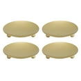 thumbnail image 1 of Metal Candle Plate, Sturdy Feet Thick Metal Gold Candle Holder 4Pcs  For Office, 1 of 8