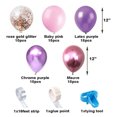thumbnail image 2 of Juego de guirnaldas con forma de arco con forma de globo, 63 unidades, confeti de látex rosa y morad, 2 of 2