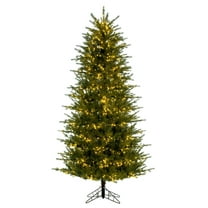 Vickerman 7.5' x 46" Georgian Fraser Fir Artificial Pre-Lit Christmas Tree with Folding Metal Tree Stand