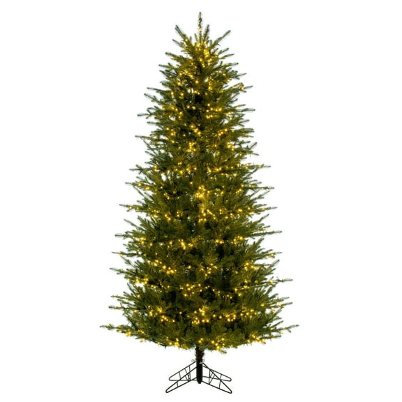 Vickerman 7.5' x 46" Georgian Fraser Fir Artificial Pre-Lit Christmas Tree with Folding Metal Tree Stand