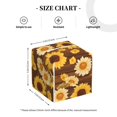thumbnail image 4 of Sikiie Vintage Wood Grain Sunflower A Leather Tissue Box Cover Square, tissue box holder, Tissue Box with Bottom Belt-5.2”x5.2”x5.2”, 4 of 7