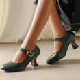 thumbnail image 6 of Mary Jane High Heels Ankle Slingback Dress Shoes for Women Party Dating with Buckle Strap, 6 of 9