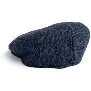 Hanna Hats of Donegal Harris Scottish Tweed 100% Wool Vintage Flat Driving Cap Handcrafted in Ireland