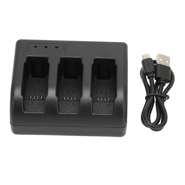 Cargador triple de batería para cámara 801, cargador USB portátil de 3 canales para batería AHDBT‑801