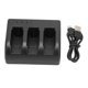thumbnail image 1 of Cargador De Batería Para Cámara, Cargador Triple De Batería Para Cámara, Salida De 4,4 V, Portátil, Resistente, Cómodo De Usar, Protección Para Batería AHDBT-801 ANGGREK Otros, 1 of 8