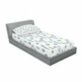 thumbnail image 2 of Cactus Fitted Sheet & Pillow Sham Set, Blue Botanic Desert Flowers Spikes Pattern Types of Sand Flower Art Desgin Print, Decorative Printed 2 Piece Bedding Decor Set, Twinxl, Blue Purple, by Ambesonne, 2 of 2