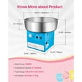 thumbnail image 3 of KFFKFF Electric Cotton Candy Machine, 1000W Commercial Floss Maker with 20.5-Inch Stainless Steel Bowl, Sugar Scoop, and Storage Drawer, Ideal for Home Use, Kids' Parties, and Family Gatherings, Blue, 3 of 9