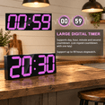 Led Large Digital Wall Clock Oversize With 6