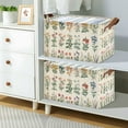 thumbnail image 2 of Yayeee Foldable Storage Basket for Shelves with Handles Set of 2 Waterproof Cloth Bins, Red Floral, 2 of 7
