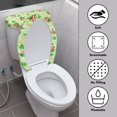 thumbnail image 4 of HELLHERO Little Dog Clover Toilet Covers Set Elastic Edge Lid Cover Set for Toilet & 2 Pieces Soft Adjustable, 4 of 8