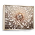 thumbnail image 2 of Designart "Beige Petals In Minimalist Dahlia II" Dahlia Floater Framed Wall Art Living Room, 2 of 5