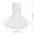 thumbnail image 4 of Qiysamall White Petticoat Floor-Length Bridal Underskirt for Wedding Dress Gown Bride, 4 of 11