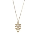 thumbnail image 3 of 1 collar con colgante de cadena de cristal de 7 piedras Oro, 3 of 9