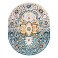 thumbnail image 3 of Unique Loom Madeline Vintage Collection Area Rug - Jackson (7' 10" x 10' Oval Teal/Ivory), 3 of 7