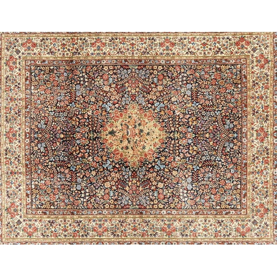 Ahgly Company Indoor Rectangle Traditional Brown Medallion Area Rugs, 7' x 9'