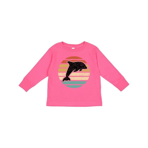 Inktastic Dolphin Cute Beach and Vacation Boys or Girls Long Sleeve Toddler T-Shirt