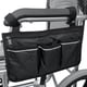 thumbnail image 4 of Verdant Touch Bolsa lateral para silla de ruedas, múltiples bolsillos, gran capacidad, reposabrazos para silla de ruedas, organizador de almacenamiento para silla de ruedas, color negro, 4 of 13