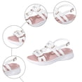thumbnail image 7 of Slingback Sandals for Women Thick Soft Sole Cushion Slides Trendy Splice Open Toe Summer Beach Shoes White Size 9, 7 of 7