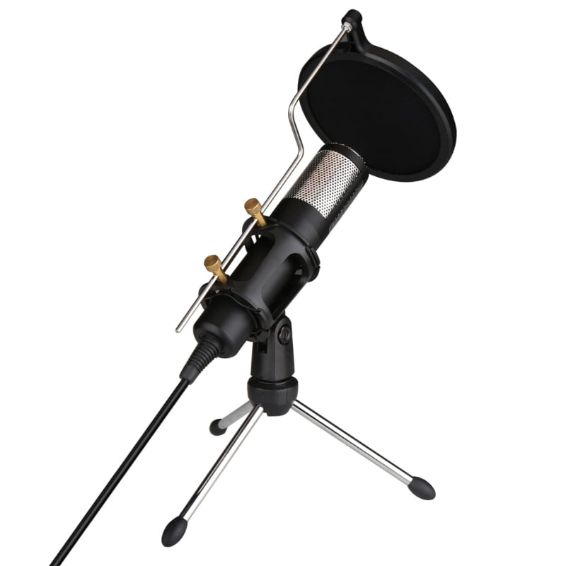 Professional Condenser Microphone Computer Laptop Recording Gaming Mic Speaker for Singing Streaming Accessories