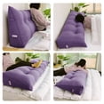 thumbnail image 3 of WOWMAX Sofa Daybed Large Filled Triangular Wedge Cushion Bed Backrest Positioning Support Pillow Reading Pillow Office Lumbar Pad with Removable Cover Purple Queen, 3 of 10