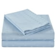 thumbnail image 3 of Hotel Luxurious 1200 Thread Count 100% Egyptain Cotton 4-Piece Deep Pocket Stripe Sheet Set (Full, Blue), 3 of 3