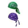 thumbnail image 1 of Gorro pirata para ciclismo, bandana, algodón transpirable y absorbente. Verde Púrpura, 1 of 5