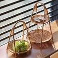 thumbnail image 3 of tredstone Beautiful Handmade Tray Decor Functional Kitchen Organizer for Holiday Birthday Wedding Round Single Tier Medium 1Set, 3 of 6