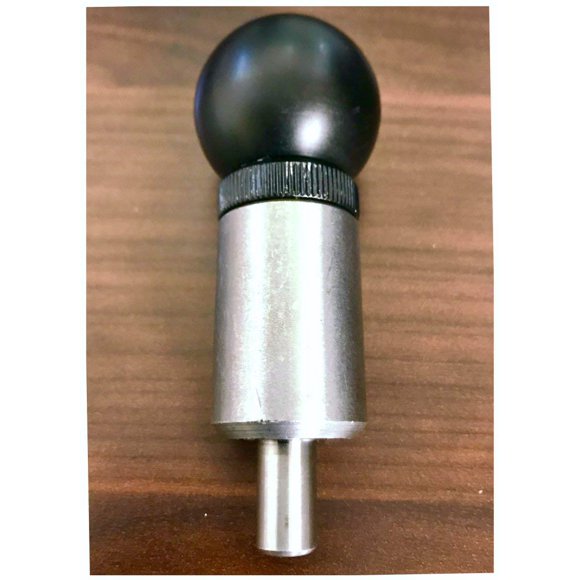 SBDs (Qty 2) 3/8" Diameter Plunger 'POP' Pull Pin | 1" Diameter x 1 1/2" Length Weld ON Steel Barrel | Zinc Pl Knurled Round Nut | Spring Loaded Brushed Steel Plunger | Hard Plastic Round Knob