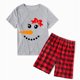 thumbnail image 3 of Conjunto de pijamas de pareja de Navidad para hombre y mujer, ropa de dormir corta, sombrero y pajarita, muñeco de nieve, adulto, 3 of 3