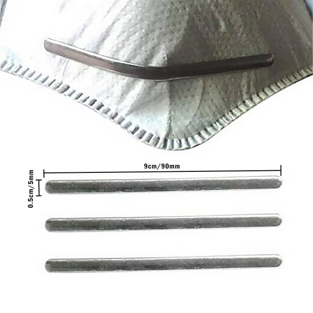 Mascarilla para el puente de la nariz, máscara antipolvo, pinza para la nariz de metal, respirador, fabricación de accesorios para manualidades DIY, 100 Uds. Scienceny HA5091-07