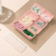 thumbnail image 3 of Hiroekza Airtight Vitamin Pill Organizer Medicine Organizer 7 Compartments Large Capacity Supplement Dispenser Plastic 10.2x7.2x2.5cm for Outdoor Travel Week's Worth of Needs, 3 of 6
