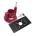 thumbnail image 2 of Juego de elevación de enrutador para carpintería, herramienta de bricolaje, rango de elevación de 0-46mm con Base de elevación manual Plato negro Cola Bancos para trabajar la madera, 2 of 8