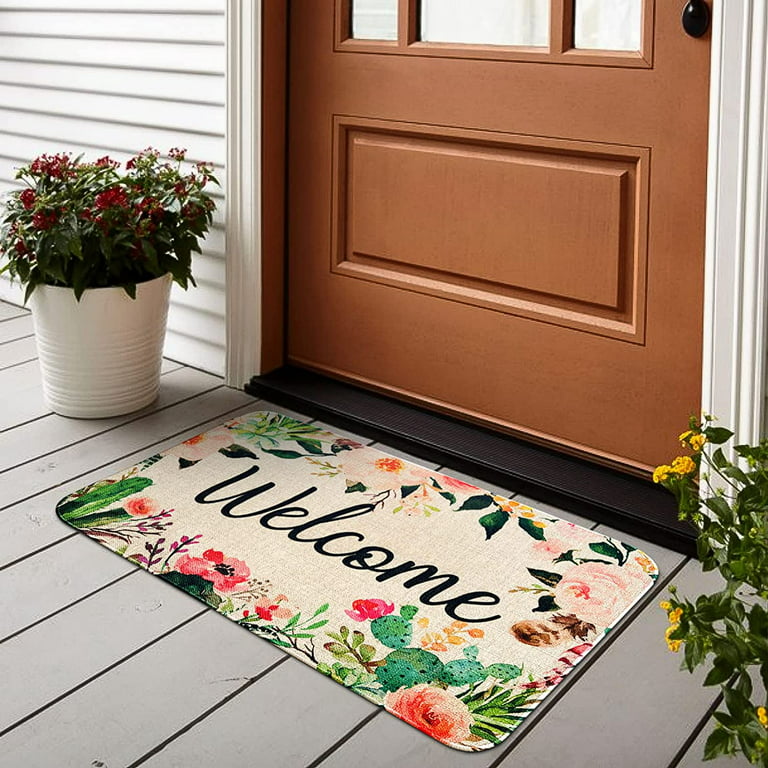 Door Mat (30x17.5), Durable Floor Mat Front Door Mat Welcome Door Mats  Outdoor Rug Indoor Non-Slip Door Mat for Entryway, Home Entrance, Patio,  High