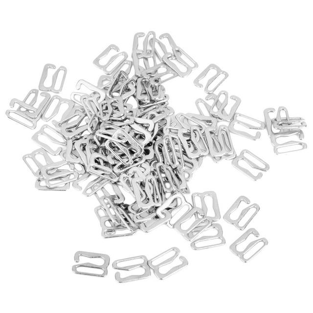 100 piezas de hebillas, anillos y ganchos metálicos para ajuste de correas en ropa interior invisible