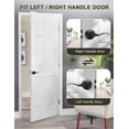 thumbnail image 4 of Levier de Porte en Nickel Satiné pour l'Intimité, Boutons de Porte Modernes pour Intérieur, pour Chambre et Salle de Bain, Poignée de Porte Robuste, Levier Ondulé Réversible, 4 of 7