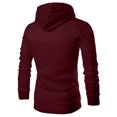 thumbnail image 3 of JTieacloth Hooded Sweatshirts Men's Casual Fashion Double Zip Front Color Long Sleeved Hoodie Red, 3 of 3