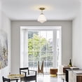 thumbnail image 4 of Zylo 11 in. 1-Light Indoor Brass Finish Semi-Flush Mount Ceiling Light, 4 of 4