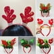 thumbnail image 3 of SUSUchens 12 piezas de diadema navideña con cuernos de alce y lazo, antideslizante, decoración navideña, para adultos y niños, linda banda para el cabello con astas de Navidad, accesorios para el, 3 of 8