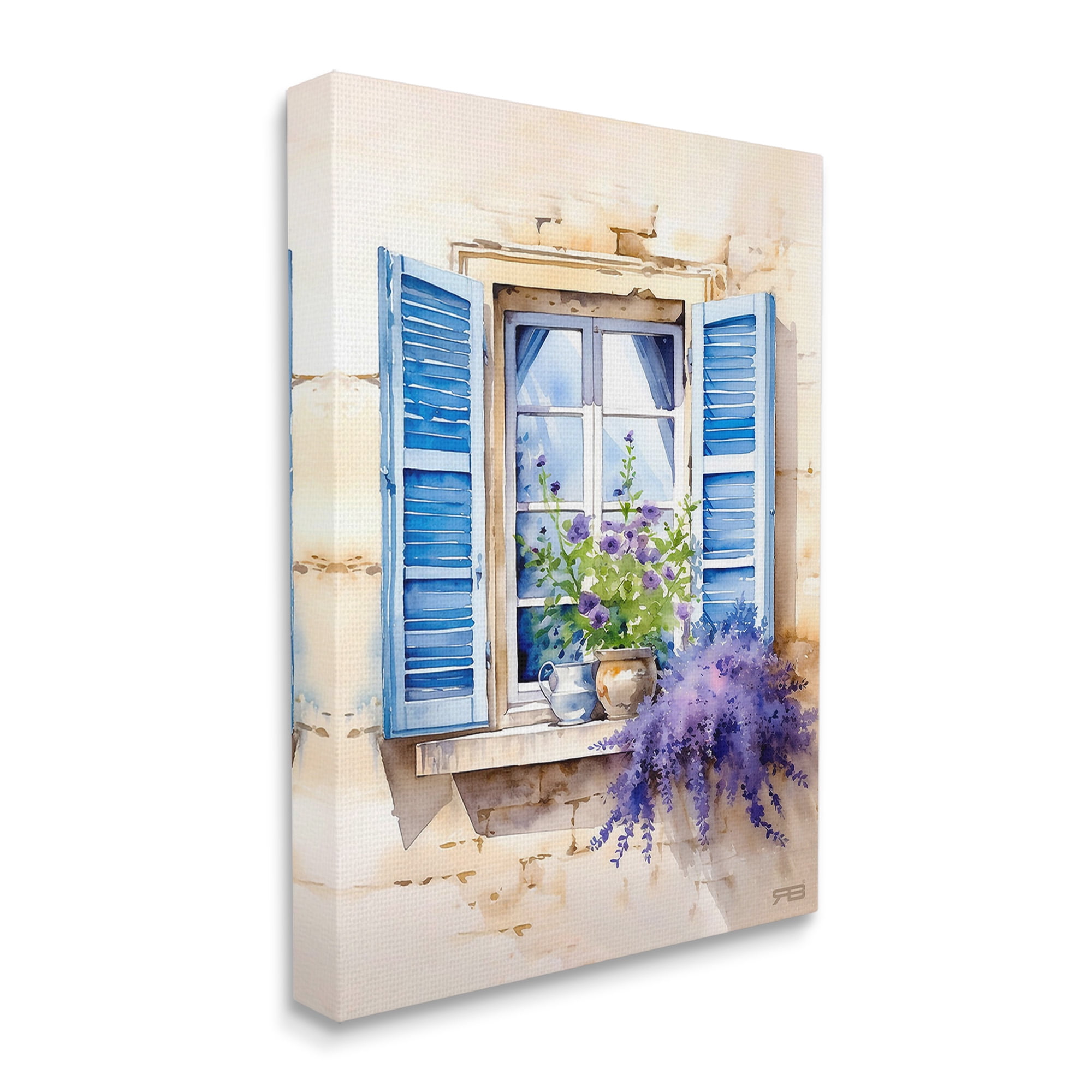 Stupell Industries Cottage Windowsill Bouquet Botanical & Floral Painting Gallery Wrapped Canvas Art Print Wall Art, 16 x 20