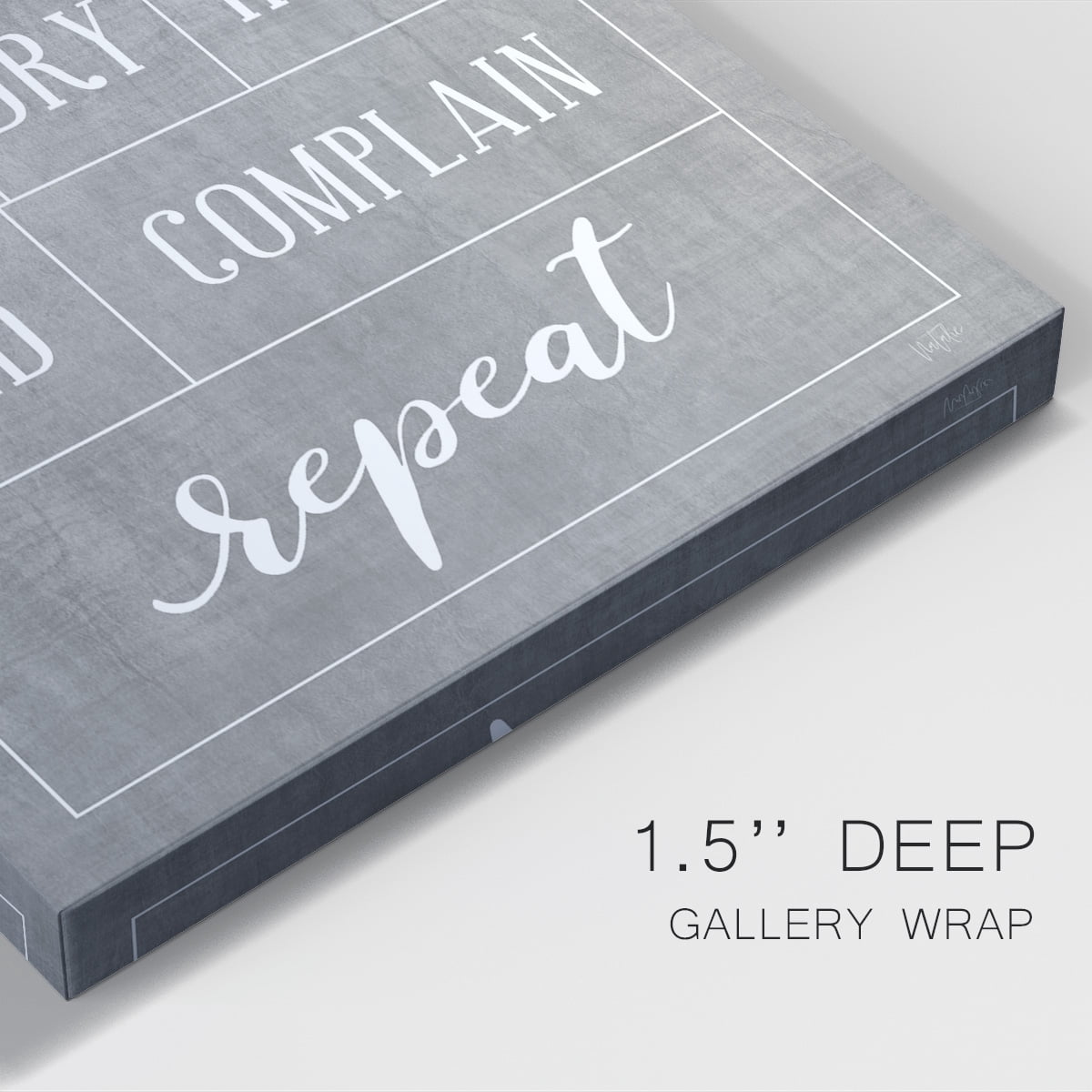 Laundry Schedule Premium Gallery Wrapped Canvas - Ready to Hang