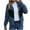 Blue, variant on Lovskoo Womens Full Zip Up Fuzzy Fleece Jacket Stand Collar Fall and Winter Long Sleeve Double-Sided Velvet Outerwear Coat Blue