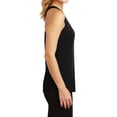 thumbnail image 3 of Ladies Solid Gathered Racerback Tank Black X-Large, 3 of 4