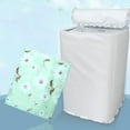 thumbnail image 2 of MasteelfCA 55×58×87cm Fully Automatic Washing Machine Cover Polyester Satin Cloth Waterproof Washing Machine Case Protector (Pink-white with Green), 2 of 9
